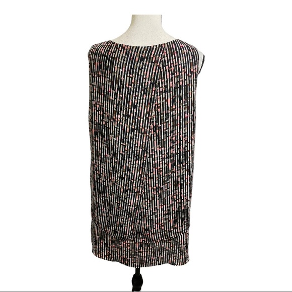 White House black market blouse v-neck sleeveless geometric pattern X-Large - Picture 4 of 9